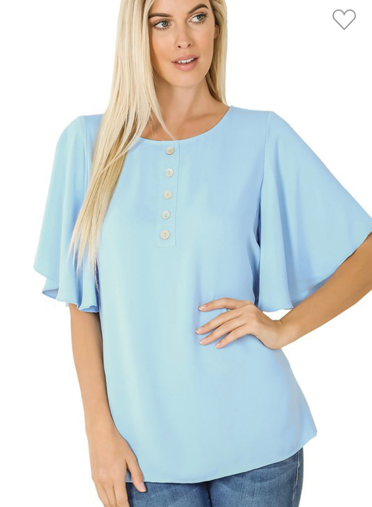 Spring Blue Butterfly Sleeve